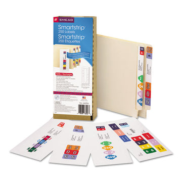 Smead® Color-coded Smartstrip Refill Label Forms, Inkjet Printer, Assorted, 1.5 X 7.5, White, 250-pack freeshipping - TVN Wholesale